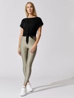 Tie Front Tee - Black - Image 3