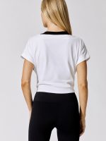 Tie Front Tee - White - Image 5