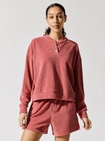 Terry Henley Sweatshirt - Peony - Image 8