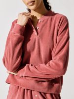 Terry Henley Sweatshirt - Peony - Image 11