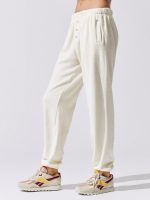Terry Henley Sweatpant - Creme - Image 3