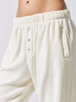 Terry Henley Sweatpant - Creme - Image 5