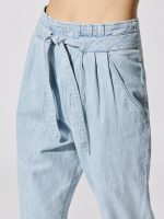 Muardo Waist Tie Trousers - Light Blue - Image 5