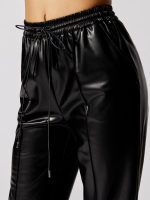 Tay Vegan Leather Jogger - Black - Image 6