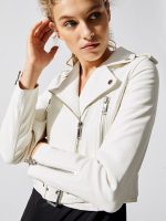 Mya Cropped Biker - White - Image 4