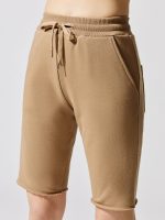 Romy Raw Edge French Terry Bermuda Short - Heather Grey - Image 3