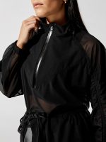 Aria Half Zip Jacket - Black - Image 4