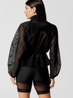 Aria Half Zip Jacket - Black - Image 3