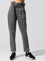 Plaid Paperbag Pants - Grey Plaid - Image 5