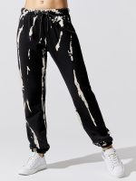 Bleach Tie Dye Gym Sweatpant - Black/Cream