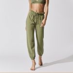 Vintage Fleece Gemstone Sweatpants - Basil With Jade - Image 7